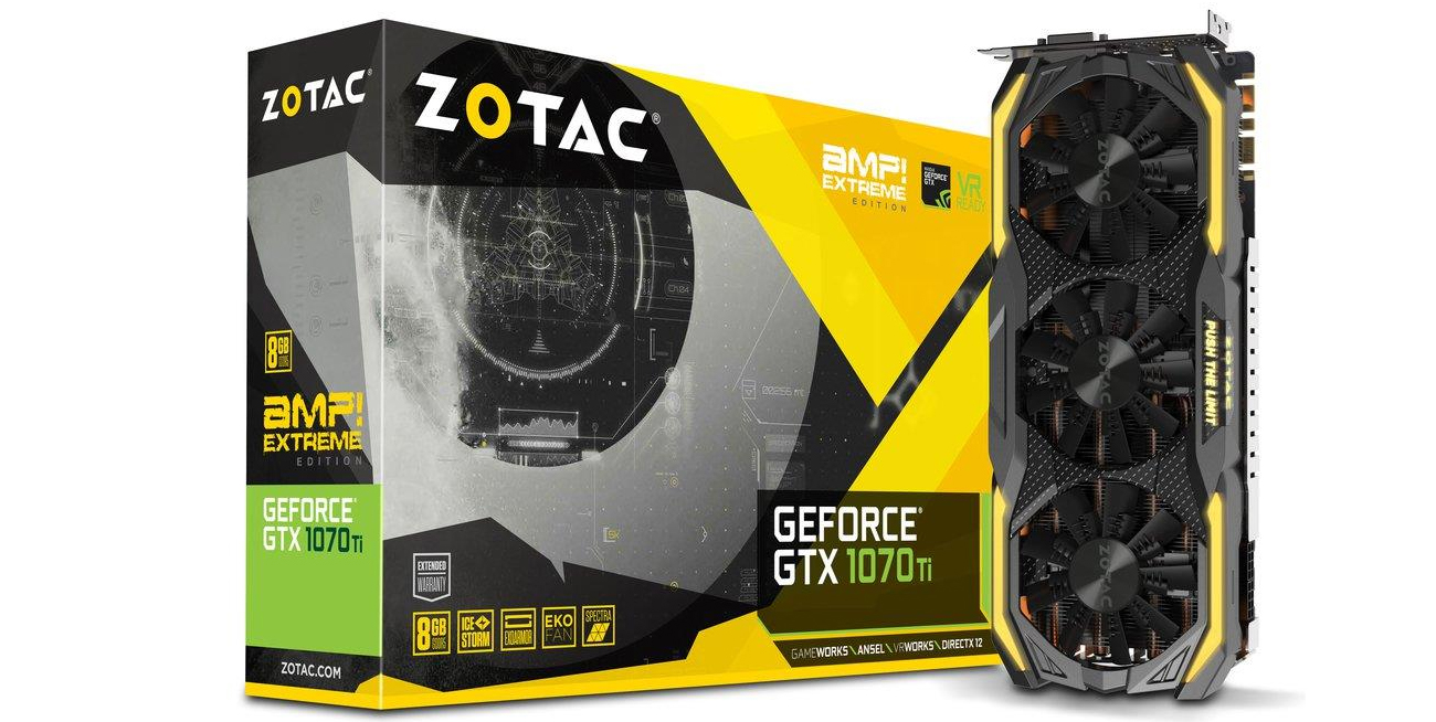 Zotac GeForce GTX 1070 Ti AMP EXTREME 8GB GDDR5 - Karty graficzne